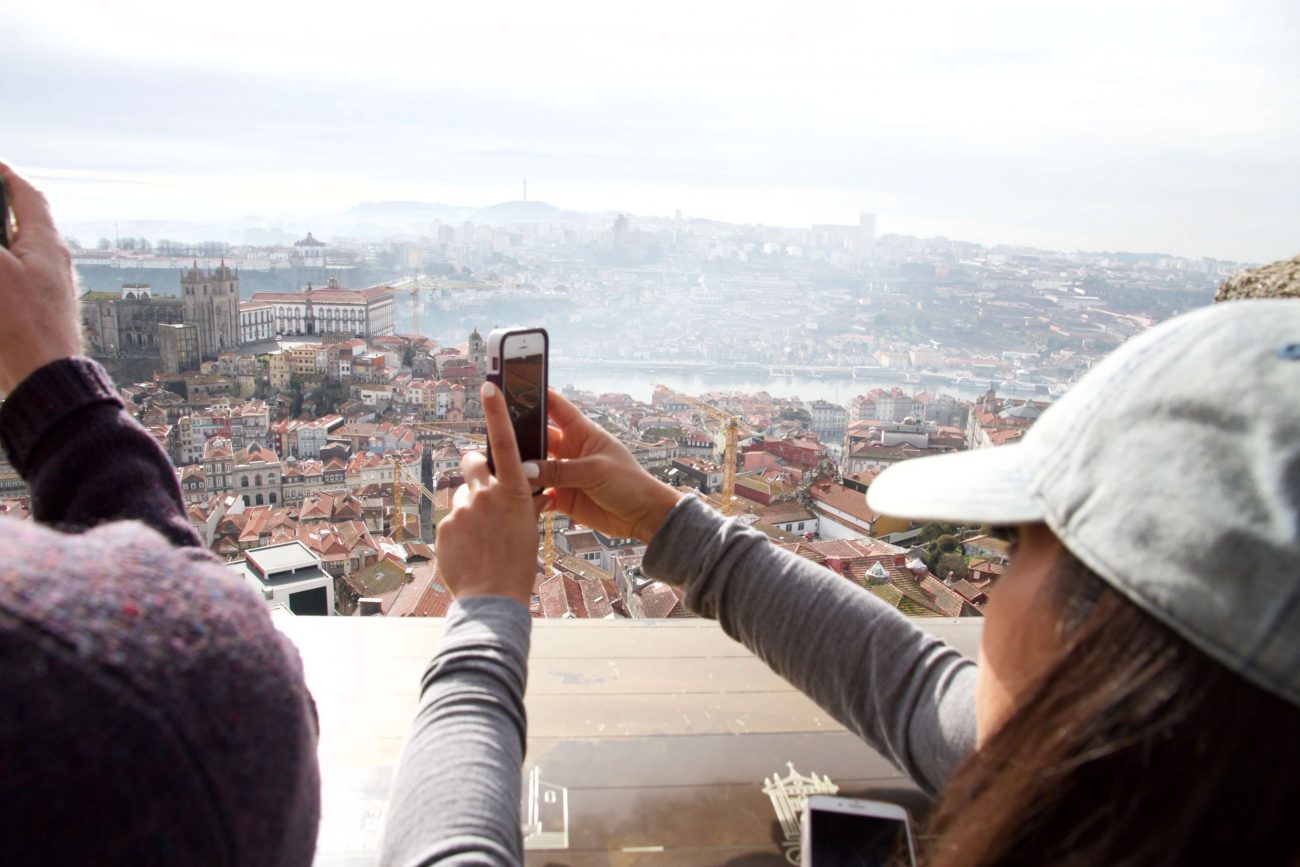 Porto Douro Fluss Glockenturm Aussicht Handy Fotos Selfies