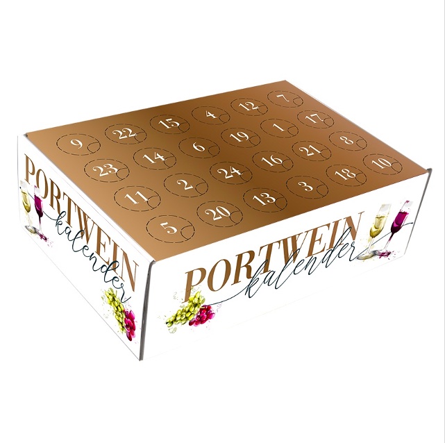 Portwein Adventskalender mit 24 Flaschen Portwein à 0,05 l