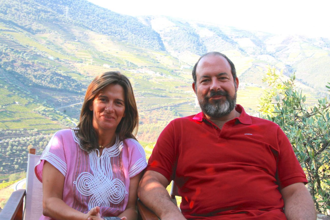 Cristiana van Zeller mit seiner Frau auf seiner Quinta Vale D. Maria im Douro-Tal in Portugal