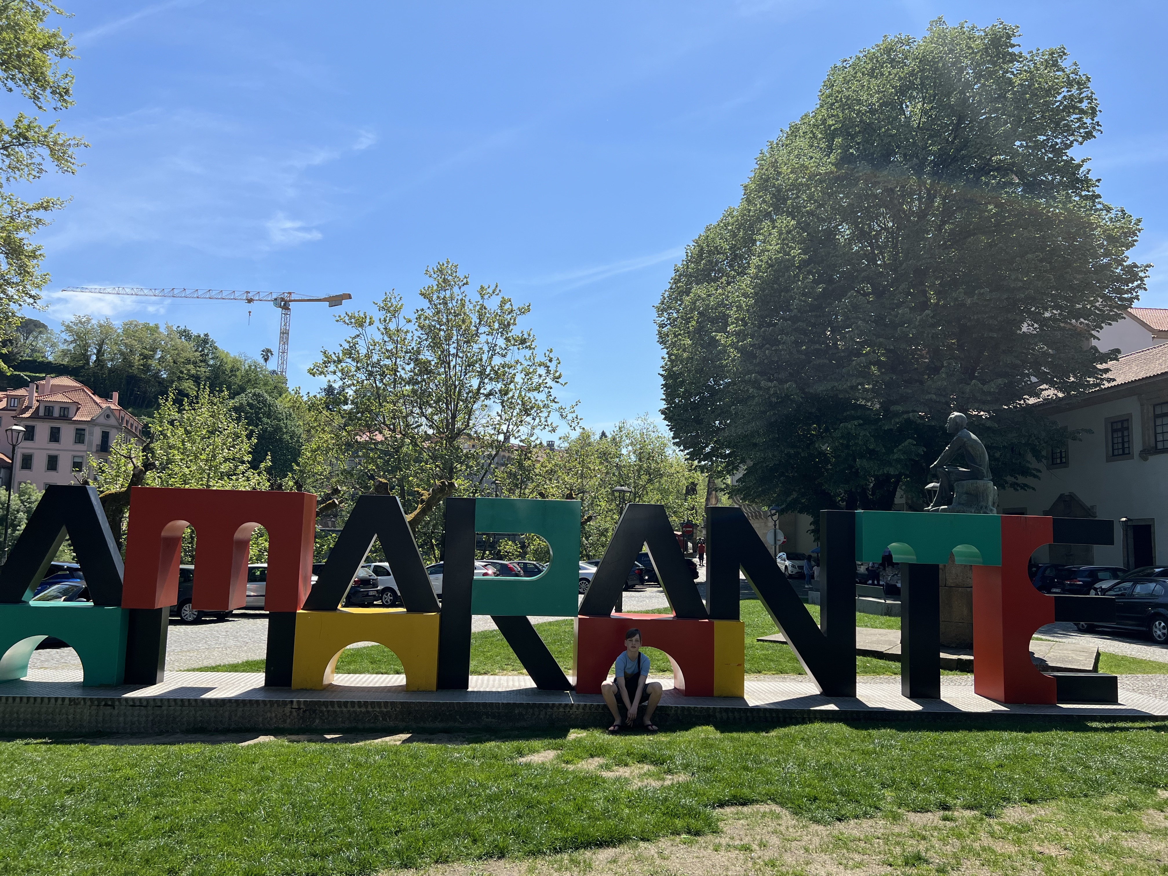 Stadtschild und Aussichtspunkt in Amarante